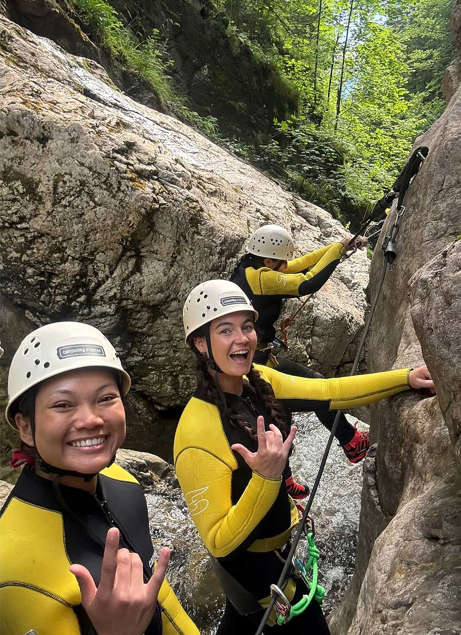 Überblick über Canyoning Touren im Allgäu